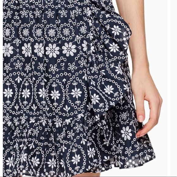 NWT KATE SPADE Shore Thing Eyelet Wrap Skirt SIZE 0 - Picture 4 of 13
